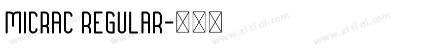 MicraC Regular字体转换